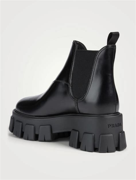 black prada chelsea boots|prada chelsea monolith boots.